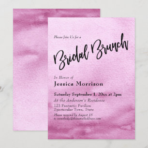 Invitación Brunéi Bridal Bridal Ombre de color rosa brillante