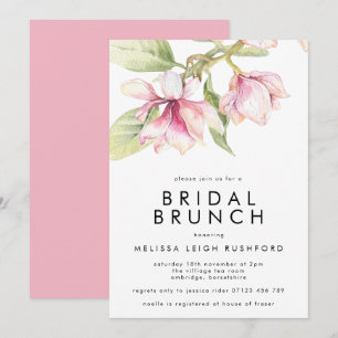 Invitación Brunéi de Bridas Magnolia de color Rosa y Verde
