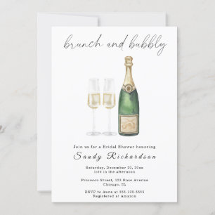 Invitación Brunéi de champán y ducha bucal