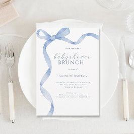 Invitación Brunéi de ducha para bebé de cinta azul