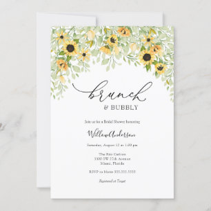 Invitación Brunéi de girasol y ducha bucal