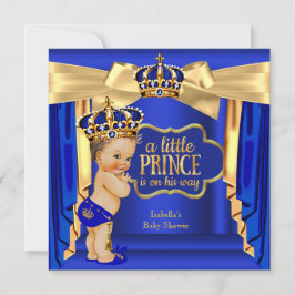 Invitación Brunéi de la Corona de Oro del Príncipe Azul Real 