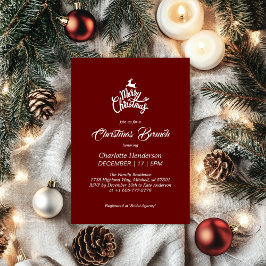 Invitación Brunéi de Nochebuena Proep Red Merry Christmas