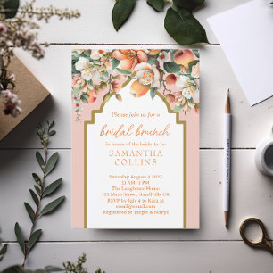 Invitación Brunéi de novia floral de color de agua