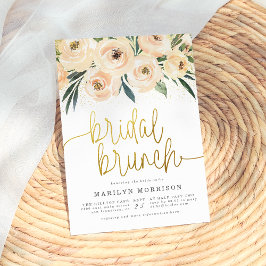 Invitación Brunéi de novia floral rosa y azul de Rubor