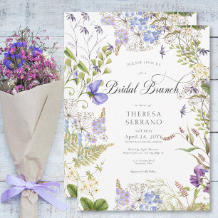 Invitación Brunéi de Novias Blancas Rústico Morado Sage