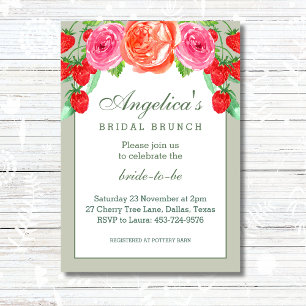 Invitación Brunéi de novias rosado Peony Peony de Sage Green