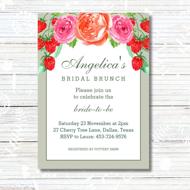 Invitación Brunéi de novias rosado Peony Peony de Sage Green  (Subido por el creador)