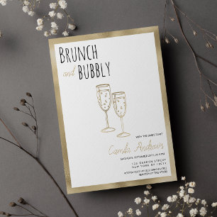 Invitación Brunéi De Oro Blanco Negro Y Ducha Brillante De Bó