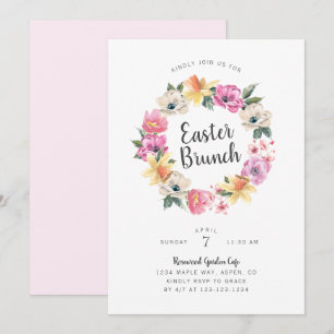 Invitación Brunéi de Pascua de Pascua de Agua Primavera Flora