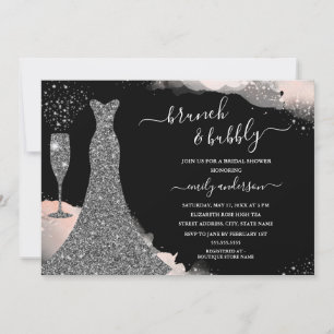 Invitación Brunéi De Vestido Y Ducha De Brida Con Bóveda 