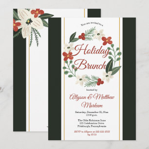 Invitación Brunéi feriado de Navidades florales
