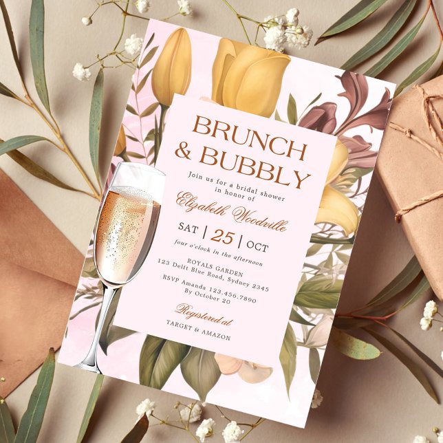 Invitación Brunéi Floral Y Ducha De Novias De Buceo (Subido por el creador)