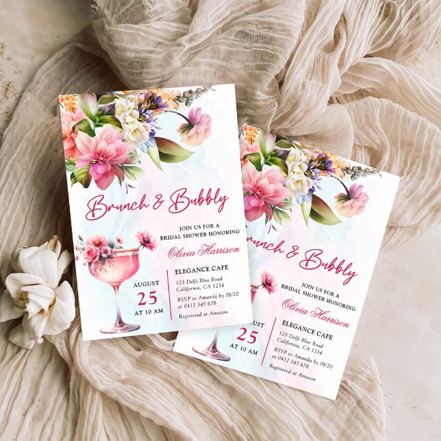 Invitación Brunéi Floral Y Ducha De Novias De Buceo (Subido por el creador)