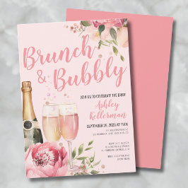 Invitación Brunéi Floral Y Ducha De Novias De Buceo