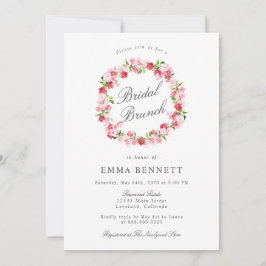 Invitación Brunéi Nocturno de Guirnalda Floral Rojo de Color 