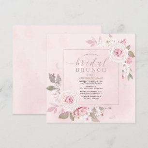 Invitación Brunéi nupcial floral color rosa rosa Rubor