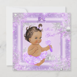 Invitación Brunett de copo de nieve de lavadora de invierno C