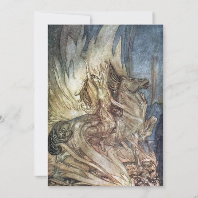Invitación Brünhilde y la pira funeraria de Siegfried (Anverso)