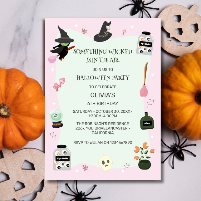 Invitación Brutalmente lindo Día de Cumpleaños de la Bruja Ve (Subido por el creador)