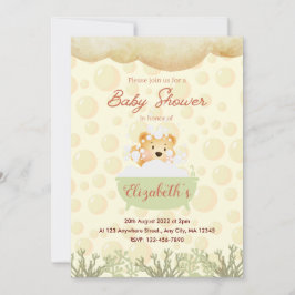 Invitación Bubble Bath Baby Shower