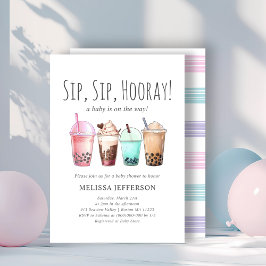 Invitación Bubble Tea Boba Baby Shower