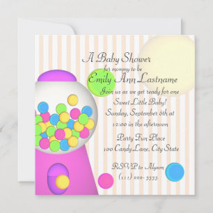 Invitación Bubblegum Baby Shower