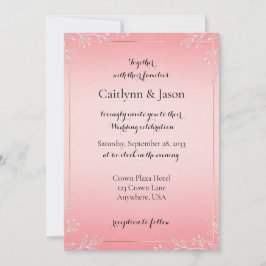 Invitación Bubblegum Blush Wedding Invitations