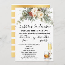Bubbles & Drinks Bridal Shower Winter Floral
