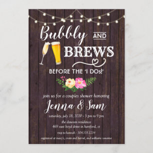 Invitación Bubbly and Brews Invitation, Bubbles and Brews