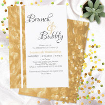 Invitación Bubbly Brunch Burbujas de Champán