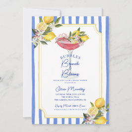 Invitación Bubbly Brunch Mediterranean Lemon Bridal Shower