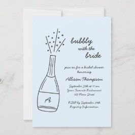 Invitación Bubbly Popping Champagne Bottle Bridal Shower