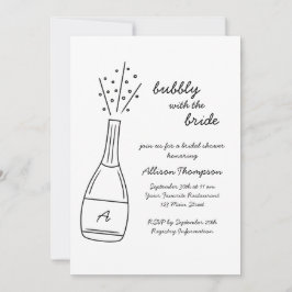 Invitación Bubbly Popping Champagne Bottle Bridal Shower