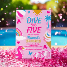 Bucear en cinco Fiestas de piscina verano Chica de