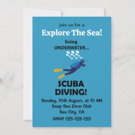 Invitación Buceo Scuba Vida Subacuática Buceo