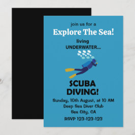 Invitación Buceo Scuba Vida Subacuática Buceo