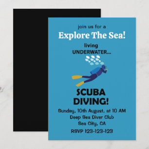 Invitación Buceo Vivir Bajo el Agua Buceo