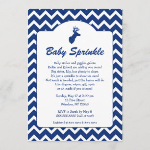 Invitación Buck Baby Sprinkle invita, baby ducha, ciervo