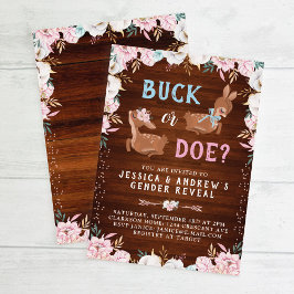 Invitación ¿Buck o Doe? Revelación de Baby Shower