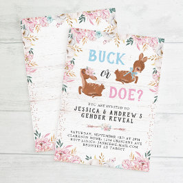 Invitación ¿Buck o Doe? Revelación de Baby Shower