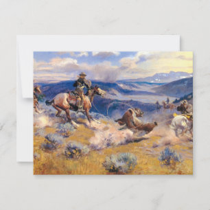 Invitación Bucles de Charles M. Russell y caballos Swift (191