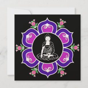 Invitación Buda Shakyamuni en Lotus Throne Mandala