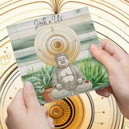 Invitación Buda y Ladybug con plantas potentes