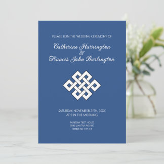 Invitación Buddhism Endless Knot Buddhist Wedding Ceremony 