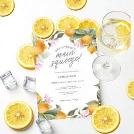 Invitación Budget Main Squeeze Lemon Wreath Bridal Shower