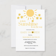 Budget our little sunshine is the way baby shower