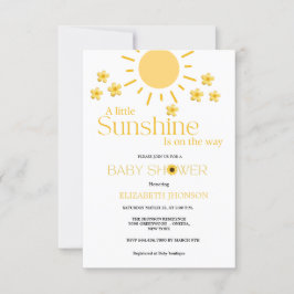 Invitación Budget our little sunshine is the way baby shower