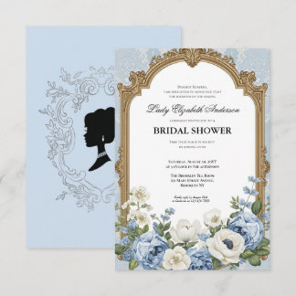 Invitación Budget purple Florals Bridgerton Bridal Shower