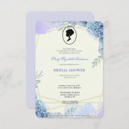Invitación Budget Purple Florals Bridgerton Bridal Shower